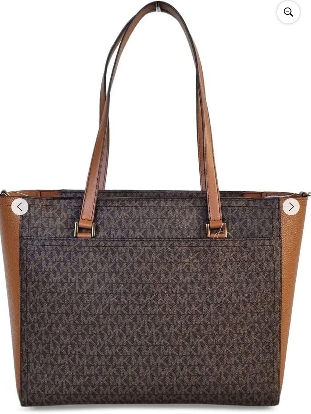 Michael Kors Brown and Tan Logo Tote